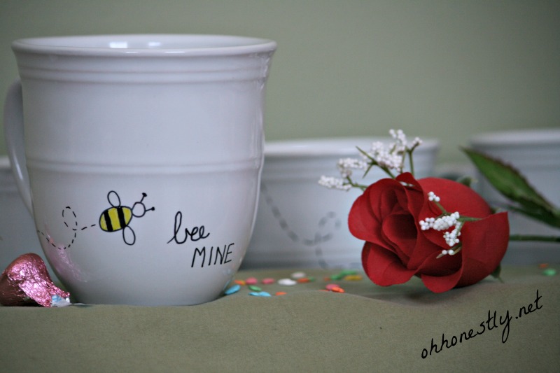 DIY Sharpie Mugs Valentine's Day