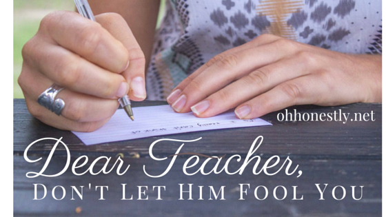 A letter from a mom to her child's new teacher